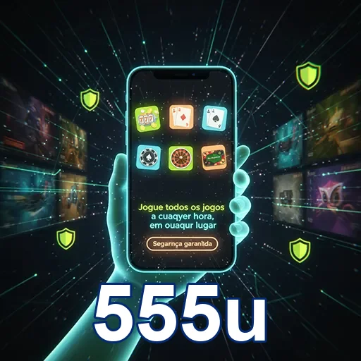 Tela do app 555u com acesso rápido e fácil ao casino mobile