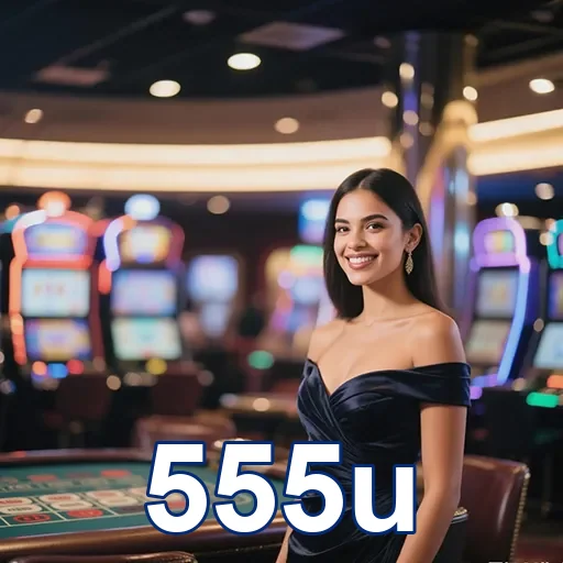 Imagem de um cassino com jogos de azar no site 555u, destaque para diversão e entretenimento online.