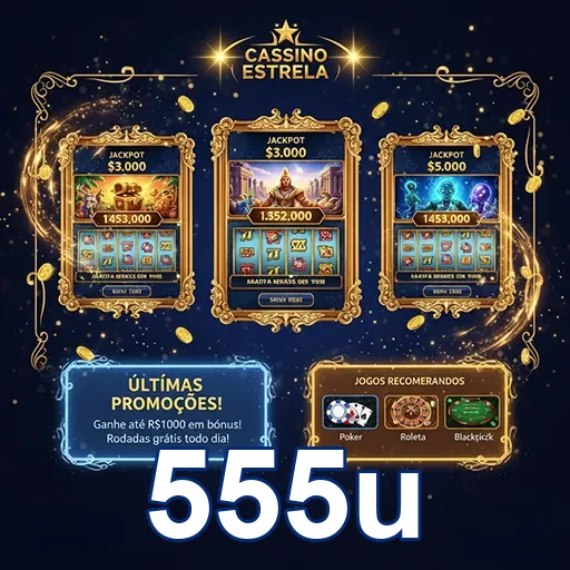 Imagem da página inicial do 555u, destacando o site 555u com design moderno e inovador.